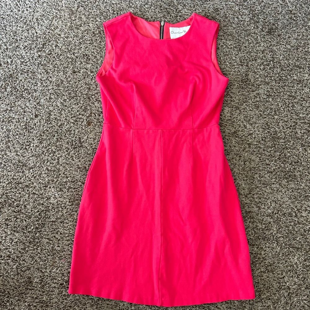 Charles Henry Sleeveless Sheath Dress Women S Hot Pink Party Mini Zip Cocktail
